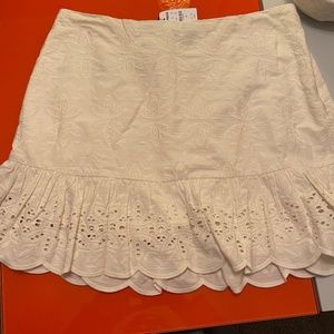 Express Ivory Cotton Mini Floral Print Skirt